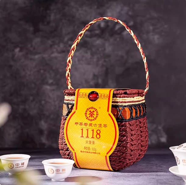 China Tea Wuzhou Cellar-Aged Liu Bao Tea 1118 Black Tea Loose Leaf 500g, COFCO Tea