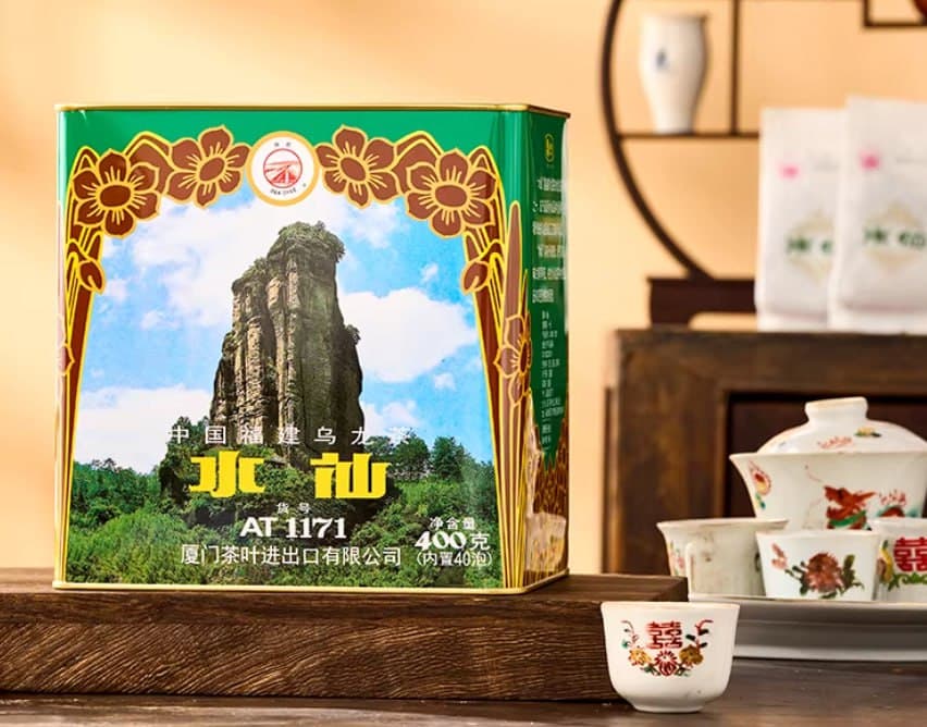 China Tea Haiti Tea AT1171 Shuixian Rock Tea Oolong Tea - 400g/40 Brews Full Fire Type, Iron Tin Packaging